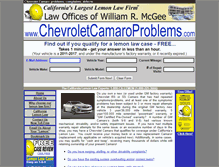 Tablet Screenshot of chevroletcamaroproblems.com